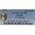 Germany, Preussen, Albrecht Hohenzollern, Groschen 1531, Konigsberg - PCGS AU55