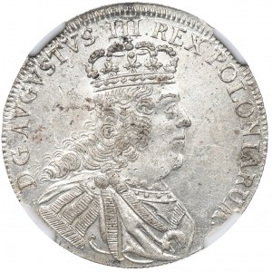 Saxony, Friedrich August II, 18 groschen 1753 - NGC MS61+