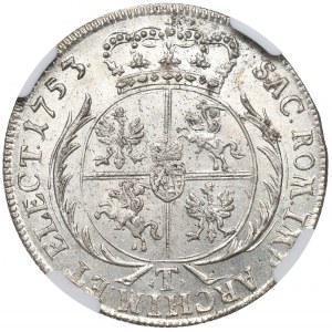 Saxony, Friedrich August II, 18 groschen 1753 - NGC MS61+