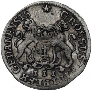 August III. Sas, Trojak 1755, Danzig (Gdańsk)