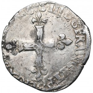 France/Poland, Henri III, 1/4 ecu 1587, Rennes