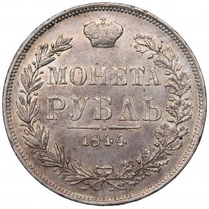 Poland under Russia, Nicholas I, Rouble 1844 MW, Warsaw