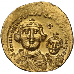 Byzantine, Heraclius IV and Heraclius Constantinus, Solidus without date, Constantinople