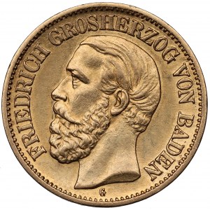 Německo, Bádensko, 10 značek 1901