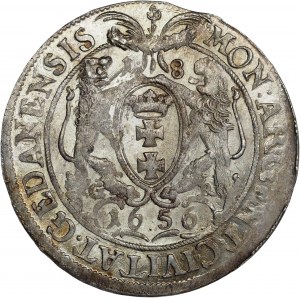 Johannes II. Kasimir, Ort 1656 GR, großer Kopf, Danzig - AUSGEZEICHNET
