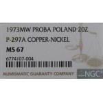 PRL, 20 złotych 1973 Wieżowiec i kłosy - Próba NGC MS67