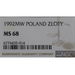 Third Republic, 1 zloty 1992 - NGC MS68