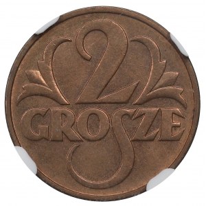 II Republic of Poland, 2 groschen 1939 - NGC MS65 RB