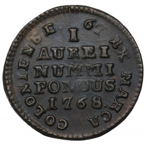 Poniatowski, Weighing the weight of the ducat 1768