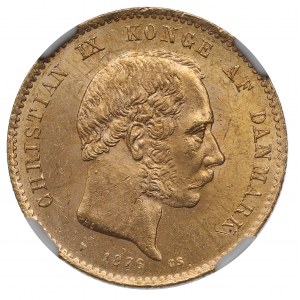 Denmark, 20 kroner 1876 - NGC MS63