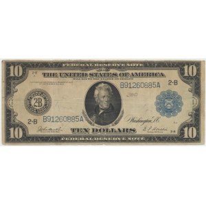 USA, 10 dolarów 1913, niebieska pieczęć