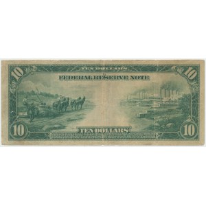 USA, 10 dolarów 1913, niebieska pieczęć