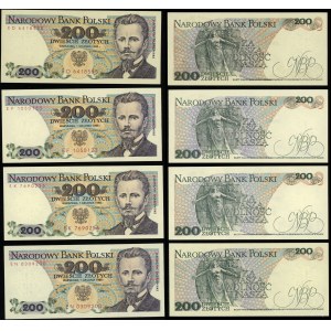 Polska, 4 x 200 złotych, 1.12.1988