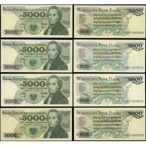 Poland, 4 x 5,000 zloty, 1.06.1982 / 1.12.1988