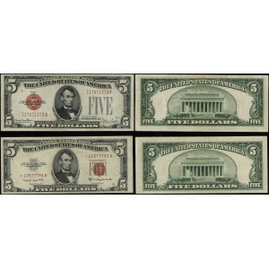 United States of America (USA), 2 x $5, 1928 F / 1953 B