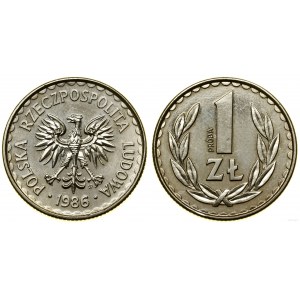 Poland, 1 zloty, 1986, Warsaw