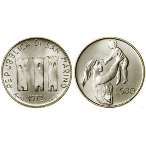 San Marino, 500 lirów, 1972, Rzym