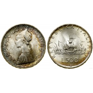 Włochy, 500 lirów, 1958, Rzym