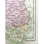 Mapa Śląska - Silesia [ Śląsk ] - staloryt ręcznie kolorowany - Londyn 1807 [ R. Wilkinson, B. Smith] [Wrocław, Świdnica, Pszczyna Bytom Cieszyn, Milicz, Głogów]