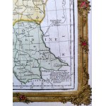 Mapa Polski i Litwy - miedzioryt ręcznie kolorowany - Paryż 1766 [ Z podziałem na Palatynaty i Eklezje kościelne ]