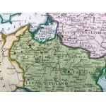 Mapa Polski, Litwy i Prus - miedzioryt ręcznie kolorowany - [Thomas Kitchin], ca. 1760 r