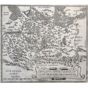 Mapa [Polska] - Księstwo Oświęcimskie i Zatorskie - ok. 1573 - [ ORTELIUS] [ Żywiec, Kenty, Wadowice, Skoczów, Bielsko, Babia Góra, Zator, Oświęcim]