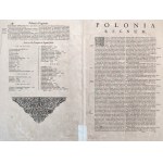 Mapa Polski i Śląska - POLONIA - Gerard Mercator, Henric Hondius - 1636 POLONIA REGNUM [ miedzioryt ręcznie kolorowany]