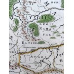 Map of the territories of Germania and Sarmatia from the time of the migration of peoples - colored copperplate engraving by N. Sanson Amsterdam 1655 [Poland, Lithuania, Ukraine].