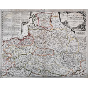 Mapa Królestwa Polski i Litwy z 1697 roku [Jean Nicolas de Tillemont i Jean Baptiste Nolin ]