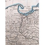 Mapa Polski i Litwy - Londyn 1766 [ Emanuel Bowen Nadworny kartograf króla Jerzego II]