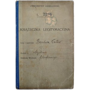 Uniwersytet Jagielloński - Legitymacja - Wydział filozoficzny, Kraków 1927