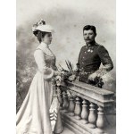 Fotografia z 1898 roku - Oficerowie Twierdza Przemyśl Oficer z żoną - Kołomyja - Sambor Truskawiec [ Kresy]