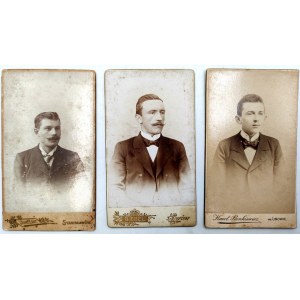 Lwów, Stanisławów - zbiór 3 fotografii z różnych atelier ok 1900 rok