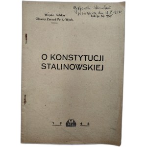 O konstytucji stalinowskiej - Warszawa 1948 [ Wojsko Polskie]