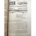 STER - ORGAN RÓWNOUPRAWNIENIA KOBIET - pierwsze w Polsce radykalne czasopismo feministyczne przełomu XIX i XX wieku - Warszawa 1907 r [ Konopnicka, Orzeszkowa, Paulina Kuczalska-Reinschmit, Stefan Żeromski] [FEMINIZM]