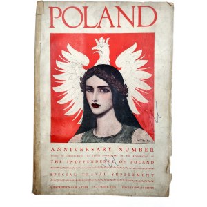 POLSKA [ POLAND] nr. specjalny czasopisma z okazji 10-lecia Odzyskania Niepodległości - New York 1928 [ patriotyk], proj. okładki Władysław Benda