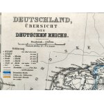 Adolf Stiler - Mapa Cesarstwa Niemiec z terenami Polski - 1872 rok
