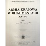 Armia Krajowa w dokumentach 1939 -1945 - Studium Polski Podziemnej Londyn, Komplet T.I - VI, Ossolineum 1990