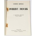ORWELL GEORGE - FOLWARK ZWIERZĘCY (1 POLSKIE WYDANIE).