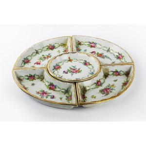 White porcelain hors d'oeuvre dish mid 20th century