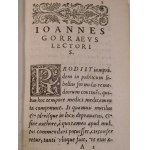 1562. GORRIS Pierre, Formulae remediorum, quibus vulgo medici utuntur (…).