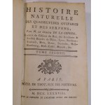 1788 LA CEPEDE COMTE DE, Histoire naturelle des quadrupédes, ovipares et des serpens (...). Tome deuxième.