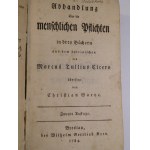 1784. [WROCŁAW] CICERO MARCUS TULIUS, Abhandlung über die menschlichen Pflichten in drey Büchern. Aus dem Lateinischen (...)