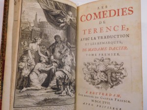 1717 [PUBLIUS TERENTIUS AFER], Le Comedies de Terence Avec la Traduction et les Remarques de Madame Dacier.