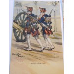 Ca 1950. LEROUX Pierre Albert, Napoléon 1807. ZBIÓR 9 wojskowych kart pocztowych z armią Napoleona.