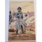 Ca 1950. LEROUX Pierre Albert, Napoléon 1813. ZBIÓR 7 wojskowych kart pocztowych z armią Napoleona.