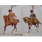 Ca 1970 - LES UNIFORMES Historiques. A COLLECTION of 10 military postcards in a case featuring Napoleon's army.