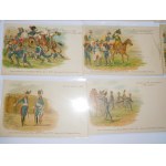 Ca 1900. ZBIÓR 50 wojskowych kart pocztowych wojsk Królestwa Bawarii z okresu wojen Napoleona i XIX w.