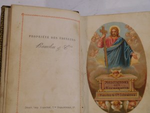 1872 BOSSUET Jacques-Begnine, Méditations sur L'Eucharistie,(...).