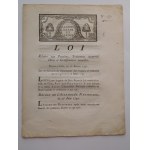 1791. LOI relative aux Pensions, Traitemens conserves Dons et Gratfications annuelles. Donnée à Paris, le 11 Février 1791. Lu au Directoire du Département des Vosges et trancrite sur ses registres le 28 Mars 1791. Louis, par la grace de Dieu et par la Loi